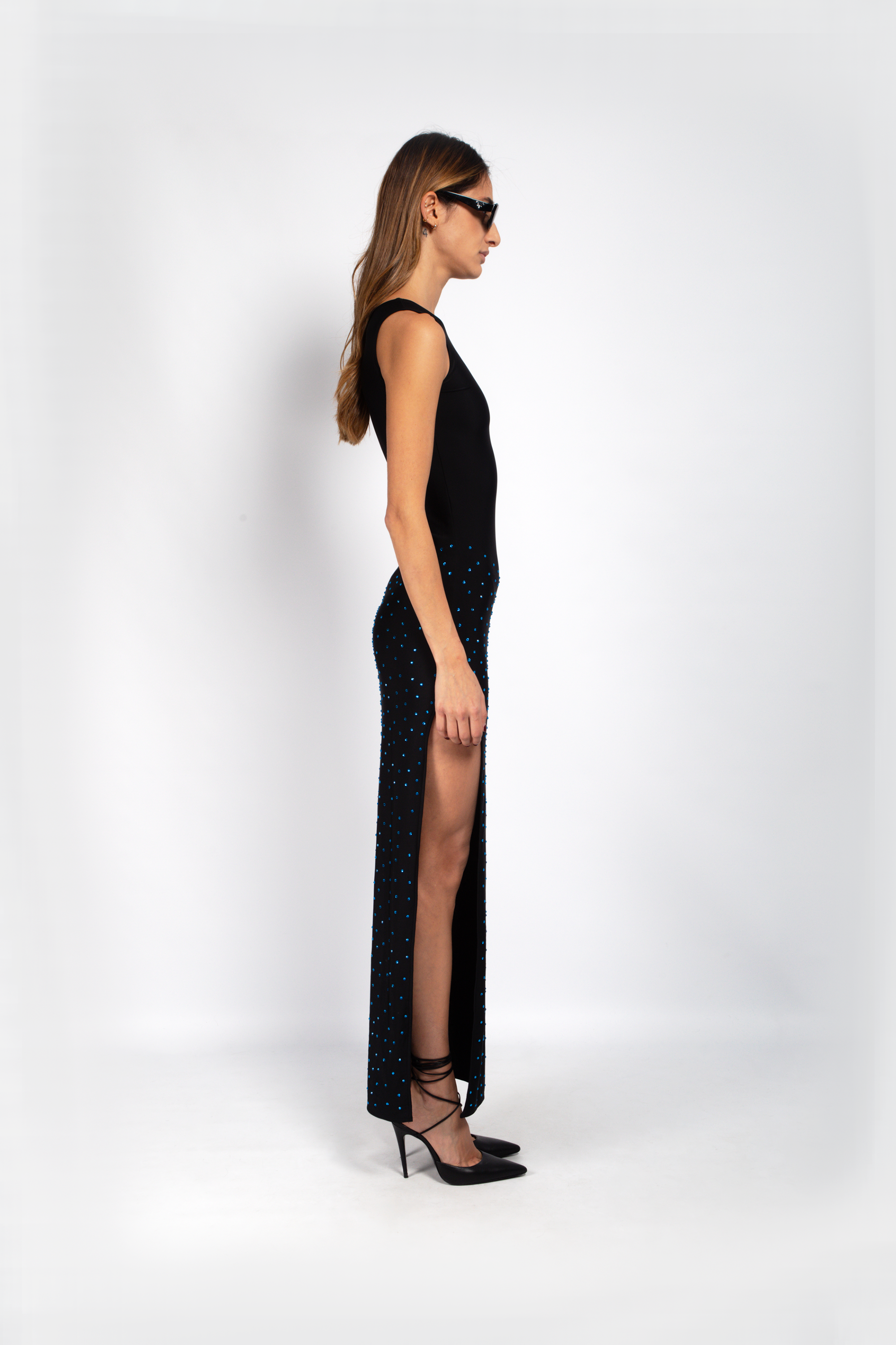 BLACK MELO DRESS